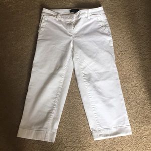Talbots white sailor nautical denim cropped